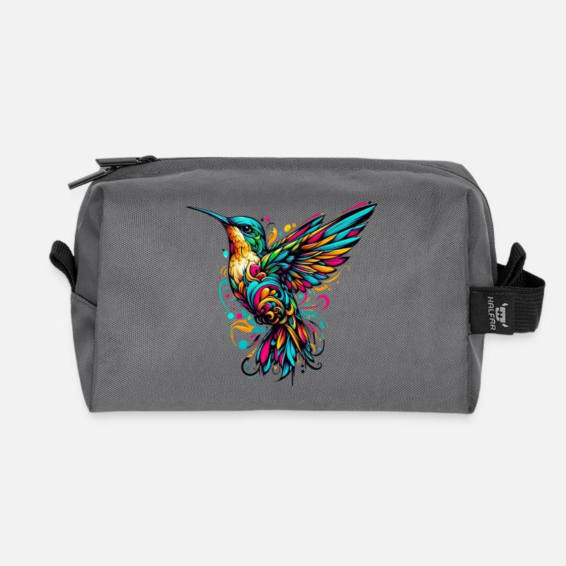 Kolibri - Recycelte Kulturtasche - Anthrazit