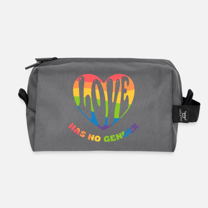Love has no gender - Recycelte Kulturtasche - Anthrazit