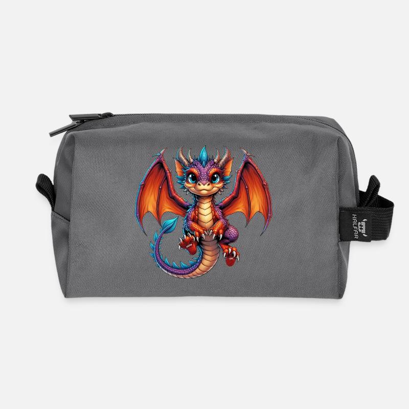 Drache - Recycelte Kulturtasche - Anthrazit