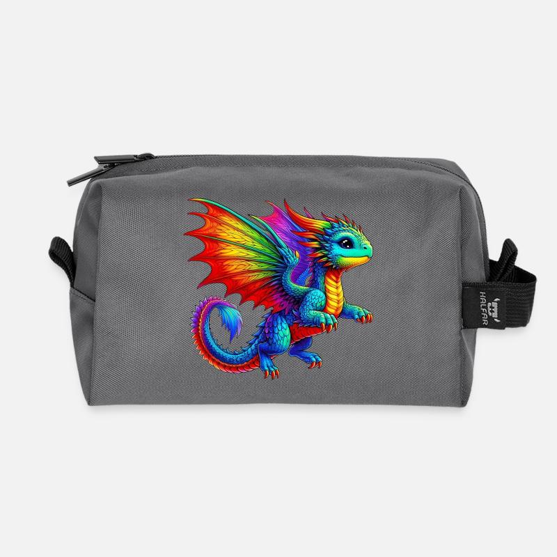 Drache - Recycelte Kulturtasche - Anthrazit