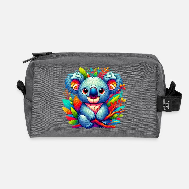 Koala - Trousse de toilette en tissu recyclé - anthracite