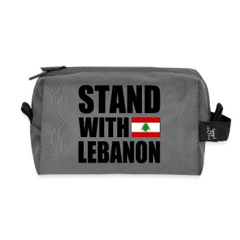 STAND WITH LEBANON - Recycelte Kulturtasche - Anthrazit - Vorne