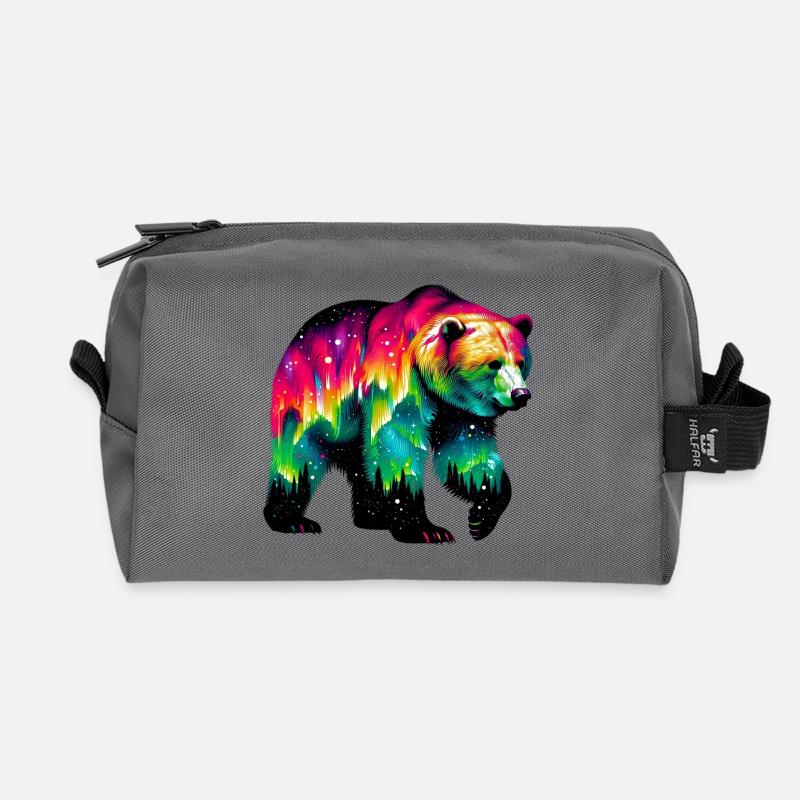 Bär - Recycelte Kulturtasche - Anthrazit