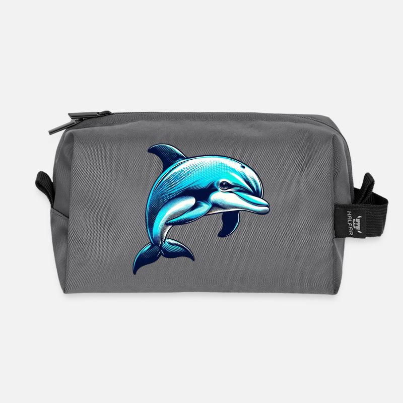 Delfin - Recycelte Kulturtasche - Anthrazit