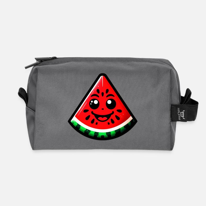 Wassermelone - Recycelte Kulturtasche - Anthrazit