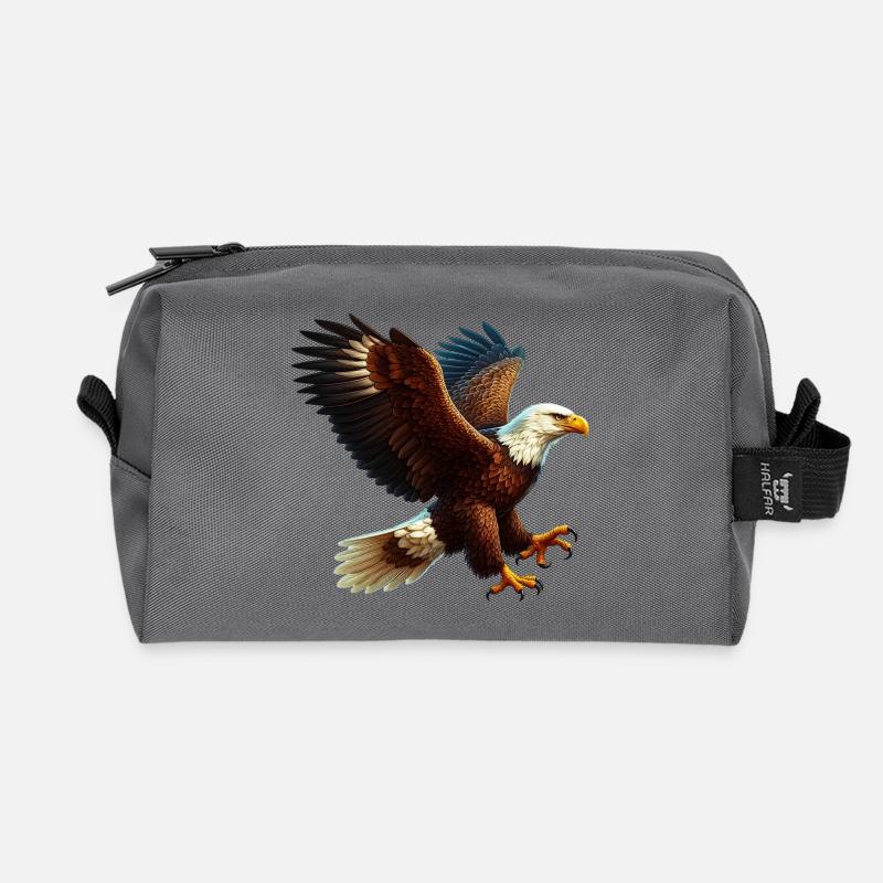 Adler - Recycelte Kulturtasche - Anthrazit