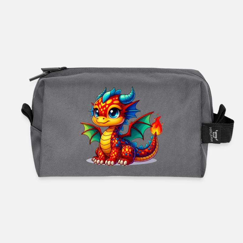 Drache - Recycelte Kulturtasche - Anthrazit