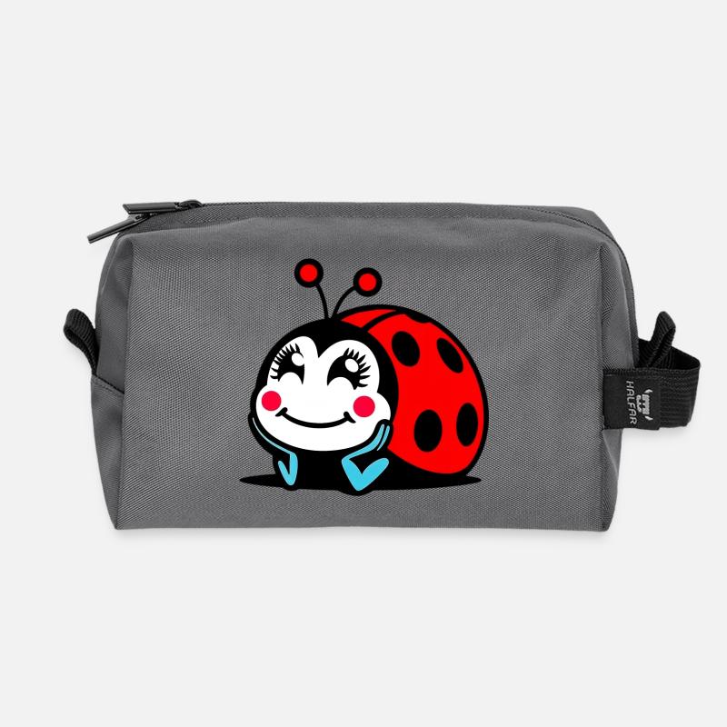 Marienkäfer - Recycelte Kulturtasche - Anthrazit