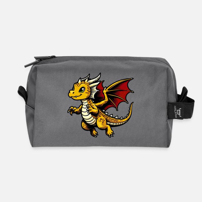 Drache - Recycelte Kulturtasche - Anthrazit