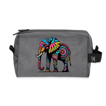 Éléphant - Trousse de toilette en tissu recyclé - anthracite - Devant