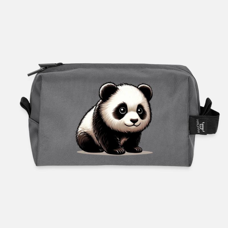 Panda - Recycelte Kulturtasche - Anthrazit