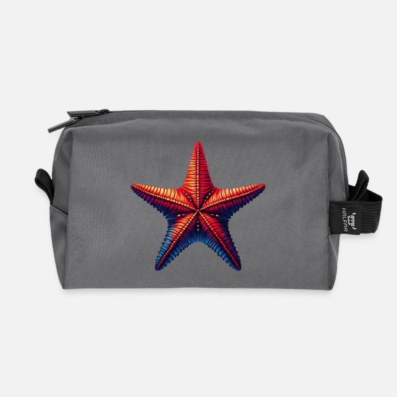 Seestern - Recycelte Kulturtasche - Anthrazit