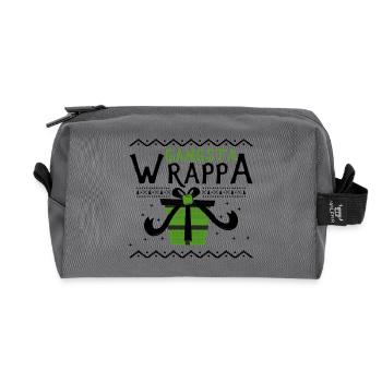 gangsta wrappa noël drôle de cadeau noël - Trousse de toilette en tissu recyclé - anthracite - Devant