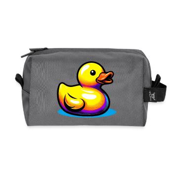 Caneton Canard Canard Canard - Trousse de toilette en tissu recyclé - anthracite - Devant
