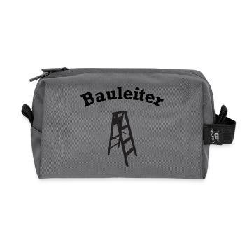 Construction Manager Head Pun Building House Construction Construction Site - Recycled Toiletry Zip Bag - anthracite - Front