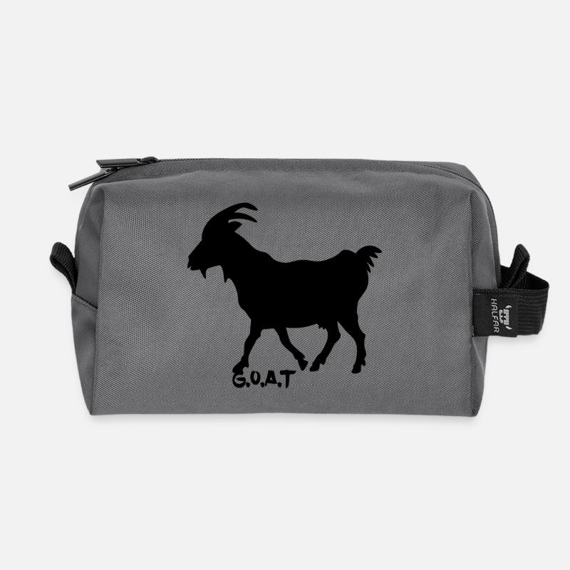 G.O.A.T. schwarz - Recycelte Kulturtasche - Anthrazit