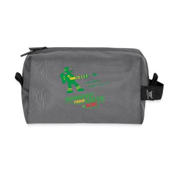 Envahisseurs de la Terre 2081 GUERRIER VERT - Trousse de toilette en tissu recyclé - anthracite - Devant
