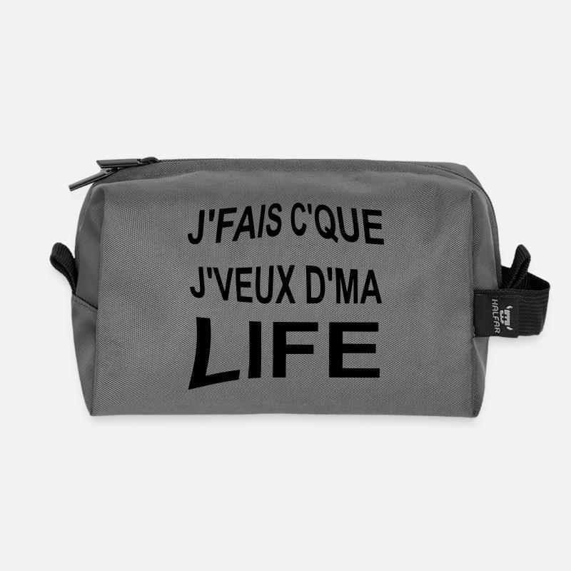 Je_fais_ce_que_je_veux_de_ma_life - Recycelte Kulturtasche - Anthrazit