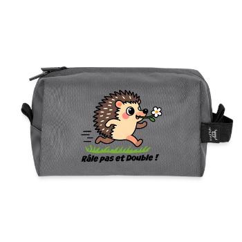Wohnwagenaufkleber, Kastenwagenrassel und Doppelaufkleber! - Recycelte Kulturtasche - Anthrazit - Vorne