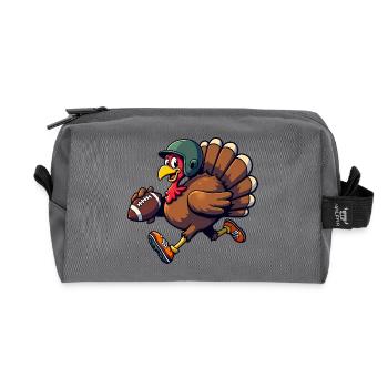 Thanksgiving Football Turquie - Trousse de toilette en tissu recyclé - anthracite - Devant