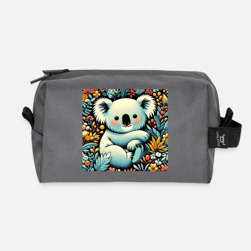 Koala - Recycled Toiletry Zip Bag - anthracite