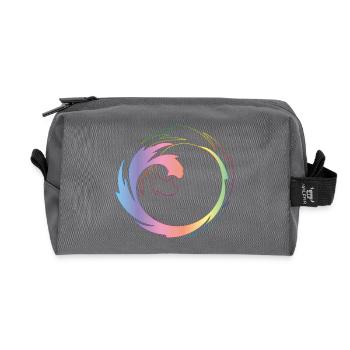 Kreativer Farbkreis als dynamischer Designrahmen - Recycelte Kulturtasche - Anthrazit - Vorne