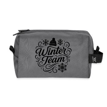 Équipe d’hiver - Trousse de toilette en tissu recyclé - anthracite - Devant