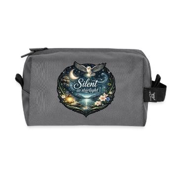 Silent as starlight - Recycled Toiletry Zip Bag - anthracite - Front