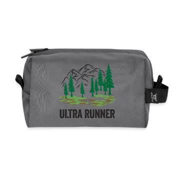 Ultra Runner - Recycled Toiletry Zip Bag - anthracite - Front