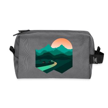 Berglied | Einzigartige Ausgabe - Recycelte Kulturtasche - Anthrazit - Vorne