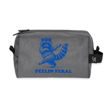 Feeling Feral Racoon Ironic Saying Funny Raccoon - Recycelte Kulturtasche - Anthrazit - Vorne