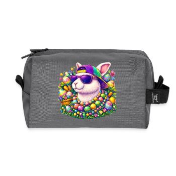 Easter Bunny Neon Sunglasses - Recycled Toiletry Zip Bag - anthracite - Front