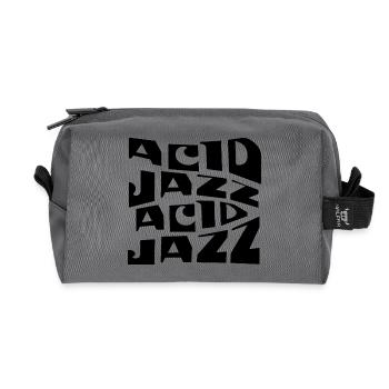 Acid Jazz music poster design - Recycled Toiletry Zip Bag - anthracite - Front