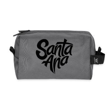 Santa Ana, Kalifornien Herz Typo - Recycelte Kulturtasche - Anthrazit - Vorne