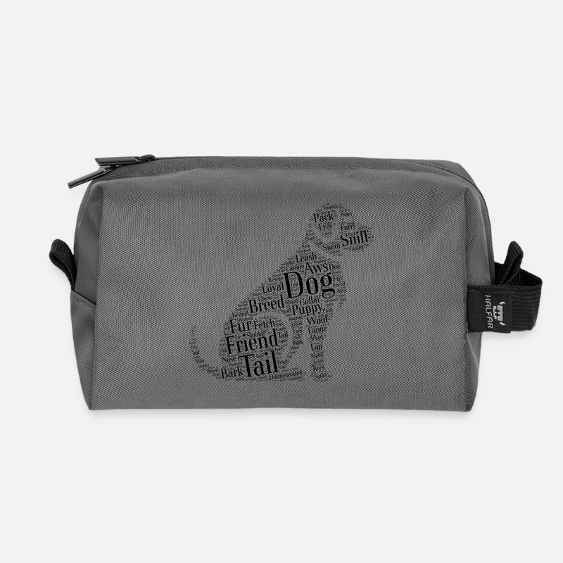 Dog Cloud - Recycled Toiletry Zip Bag - anthracite