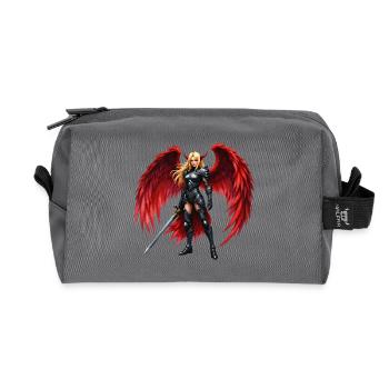 Crimson Winged Warrior - Recycled Toiletry Zip Bag - anthracite - Front