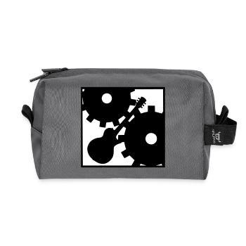 Rock against the Machine - Recycled Toiletry Zip Bag - anthracite - Front