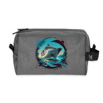 Kunstdruck von Kreuzfahrtschiffen - Recycelte Kulturtasche - Anthrazit - Vorne