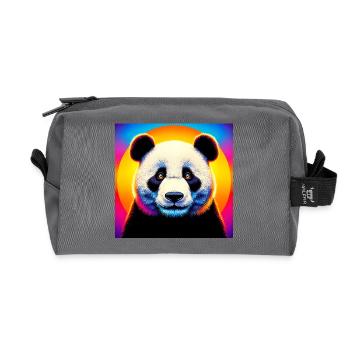 Panda - Recycelte Kulturtasche - Anthrazit - Vorne