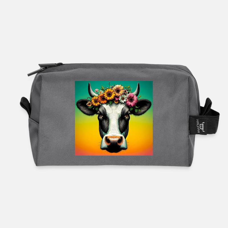Kuh - Recycelte Kulturtasche - Anthrazit