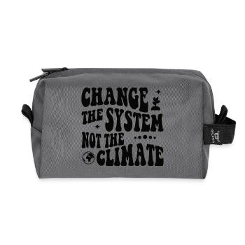 Change the system, not the climate - Recycelte Kulturtasche - Anthrazit - Vorne