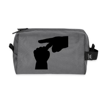 T-shirt Art Minimaliste - Human Touch Hand - Trousse de toilette en tissu recyclé - anthracite - Devant