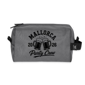 Mallorca 2026 Party Crew Bier Bier Bier - Recycelte Kulturtasche - Anthrazit - Vorne