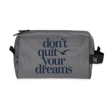  Dont Quit Your Dreams Motivation Spruch Freiheit - Recycelte Kulturtasche - Anthrazit - Vorne