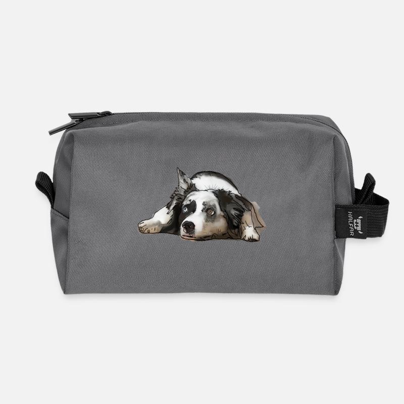 Australian Shepherd - Recycelte Kulturtasche - Anthrazit