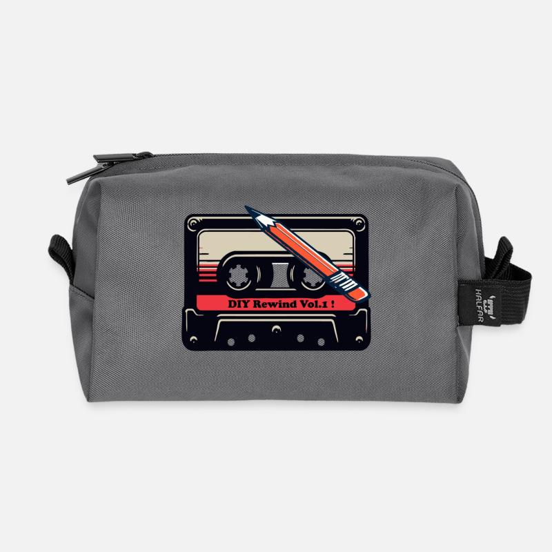 DIYK7 - Recycled Toiletry Zip Bag - anthracite