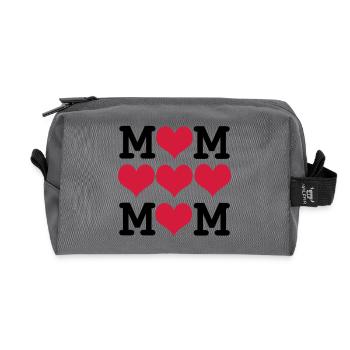 Fête des Mères - Trousse de toilette en tissu recyclé - anthracite - Devant