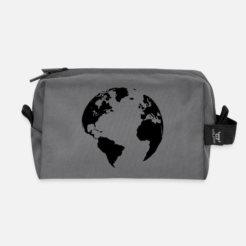Mutter Erde - Recycelte Kulturtasche - Anthrazit