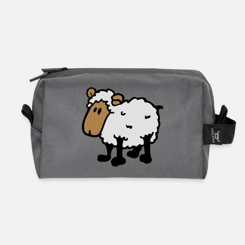 cooles comic schaf funny sheep - Recycelte Kulturtasche - Anthrazit