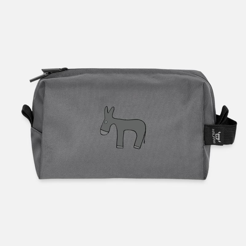 donkey - Recycled Toiletry Zip Bag - anthracite